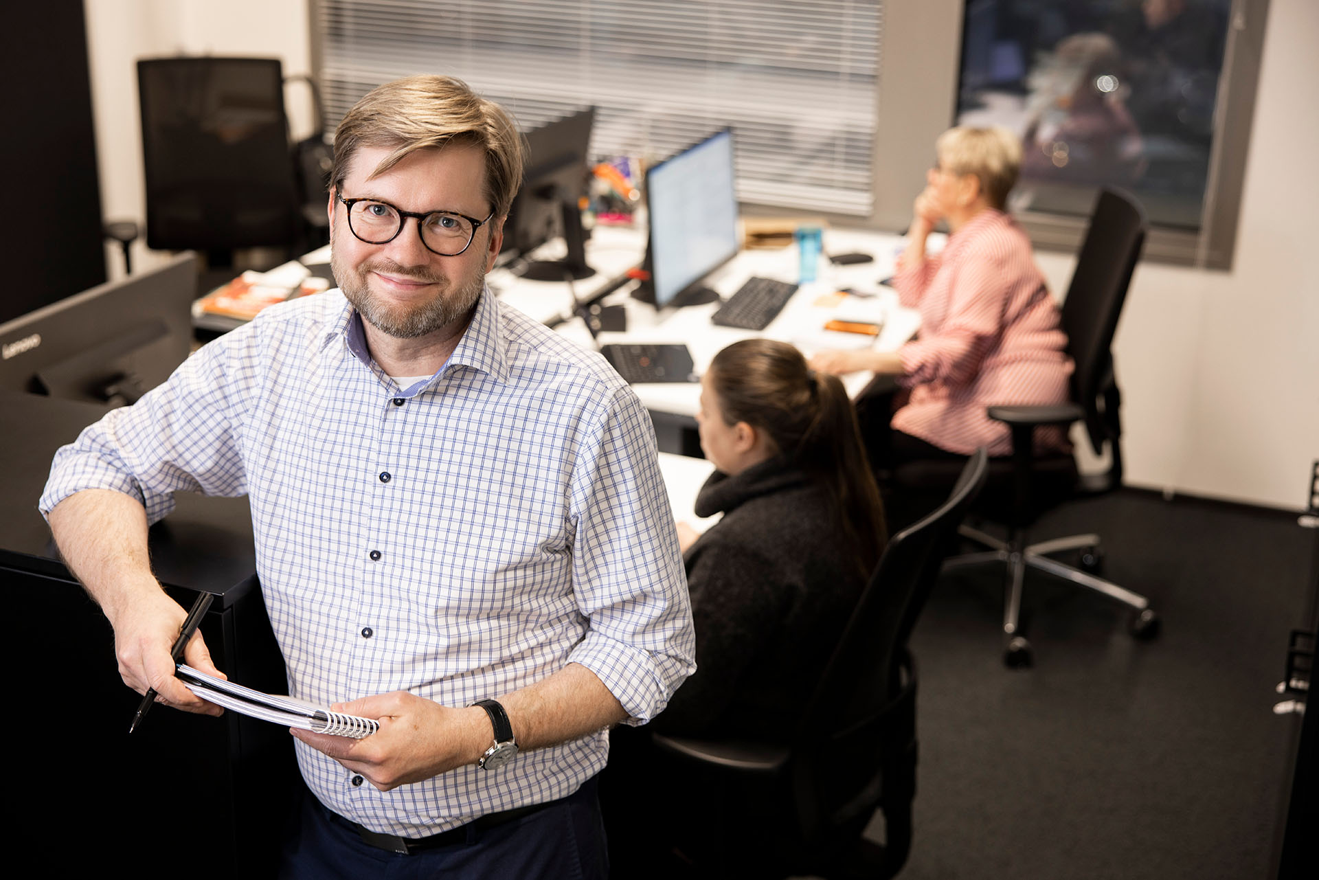 Asiakkuusjohtaja Risto Laine on kuuden hengen tiimin vetäjä. 